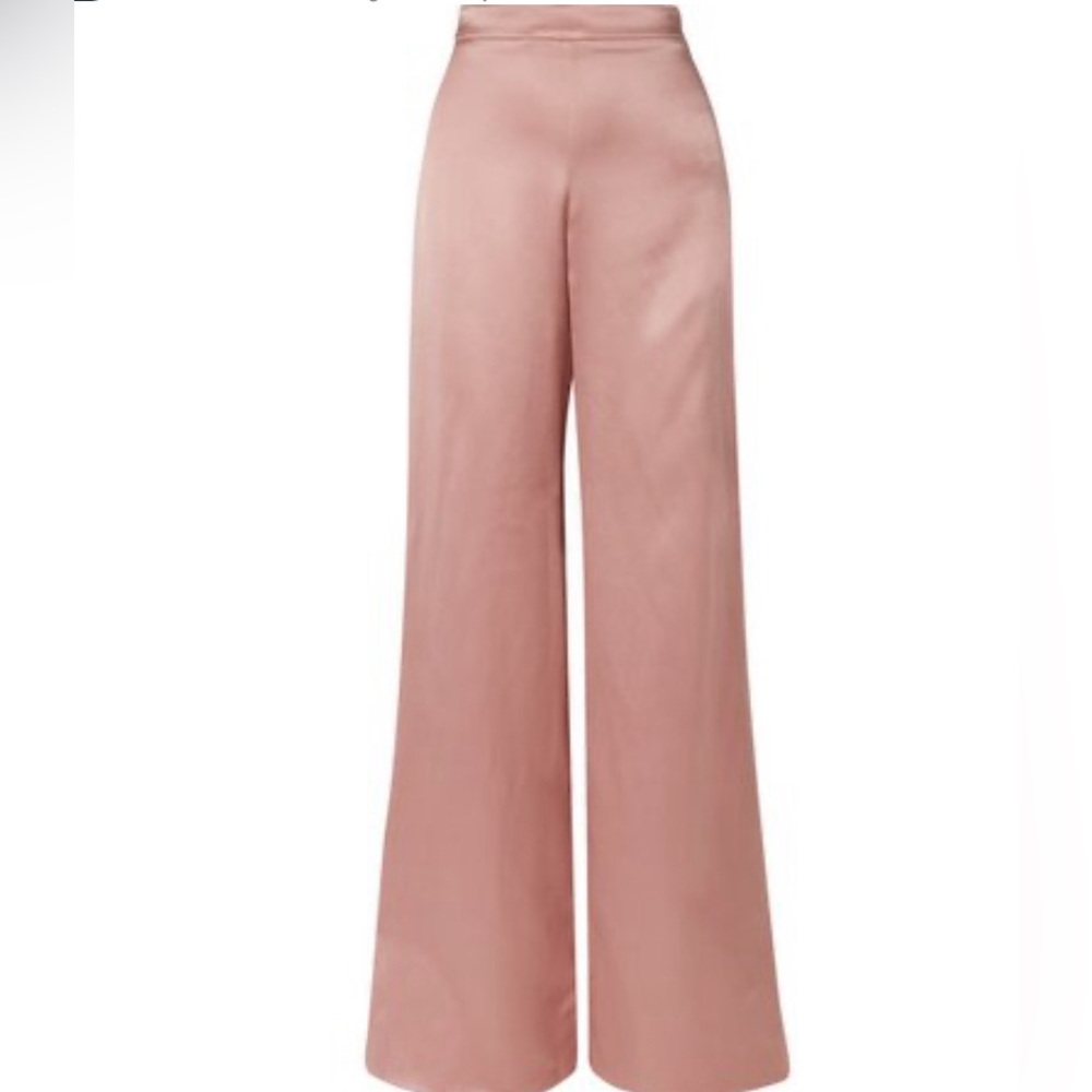 Cushnie Silk High Waisted Wide Leg Pant, NWT, Size:4